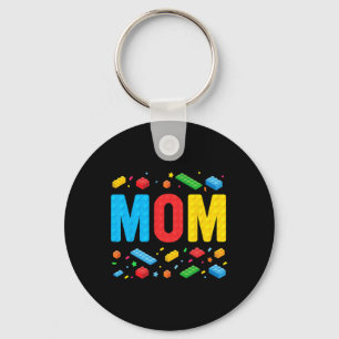 Mum Master Builder Building Bricks Blocks Family M Key Ring