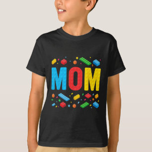 Mum Master Builder Building Bricks Blocks Family M T-Shirt