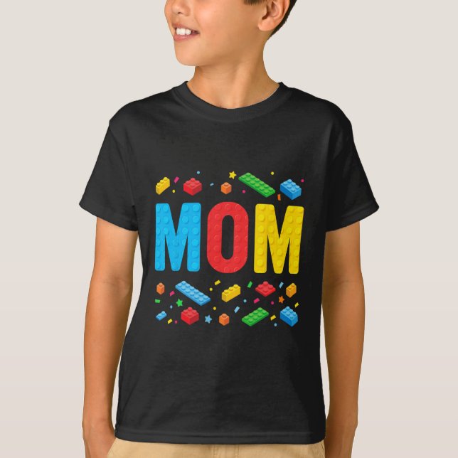 Mum Master Builder Building Bricks Blocks Family M T-Shirt (Front)