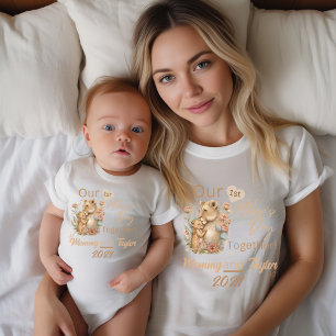 Mum Matching Lion Our First Mother's day Together T-Shirt