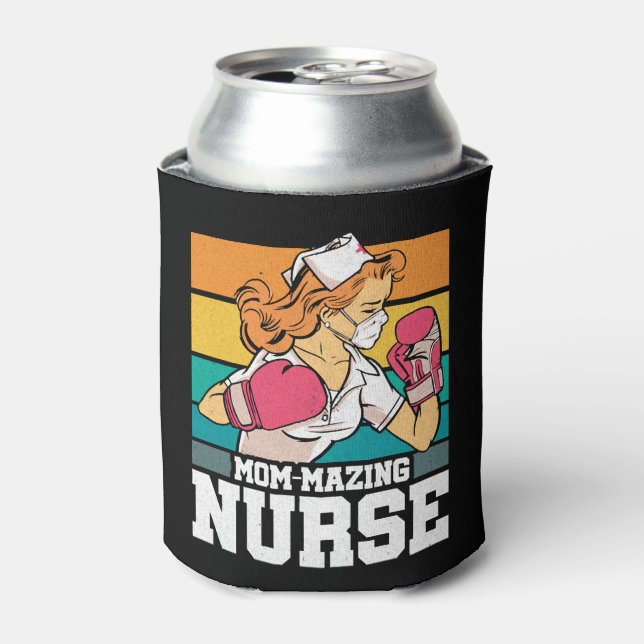 Mum-mazing Nurse Boxing Boxer National Nurses Day Can Cooler (Can Front)