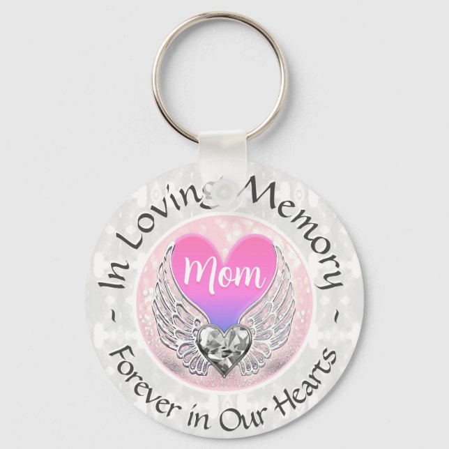 Mum Memorial Heart Keychain (Front)