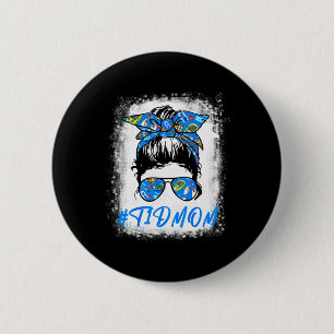 Mum Messy Bun T1d Diabetes Awareness Proud Mum War 6 Cm Round Badge
