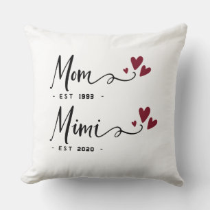 Mum Mimi EST. Mother's Day Gift For Mum Personaliz Cushion