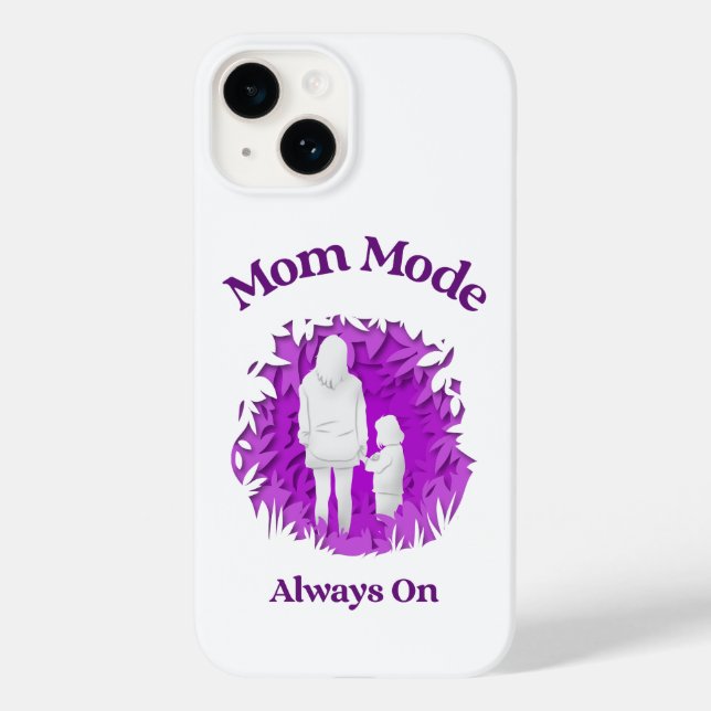 Mum Mode Always On | Funny Motherhood Phone Case (Back)