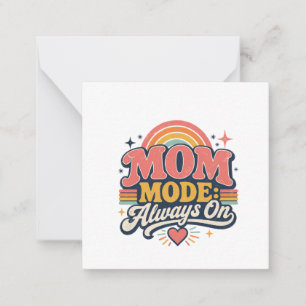 Mum Mode Always On Retro Mothers day Gift Card