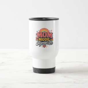 Mum Mode Always On Retro Mothers day Gift Travel Mug