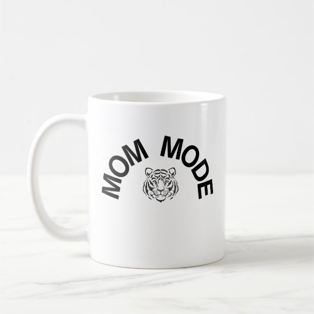 Mum Mode Mug – Fierce Tiger Design (Left)