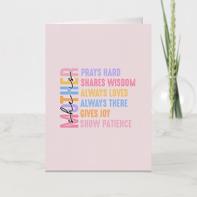 Mum Modern Gift For Mother Cool And Funny Foil Greeting Card (Front)