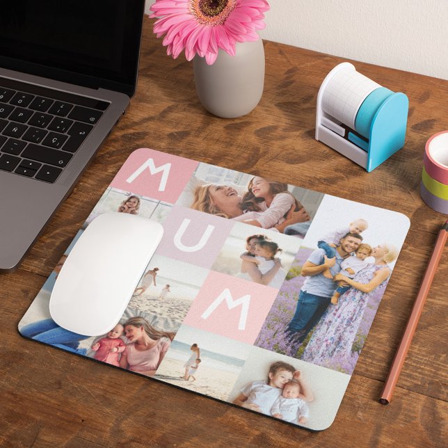 Mum Modern Photo Grid Collage Family Keepsake Pink Mouse Mat (by Moodthology Papery
Mum Modern Photo Grid Collage Family Keepsake Pink Mouse Pad)