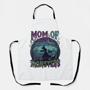Mum Monsters Halloween Witch Moon Pumpkins Graveya Apron