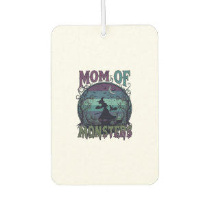 Mum Monsters Halloween Witch Moon Pumpkins Graveya Car Air Freshener