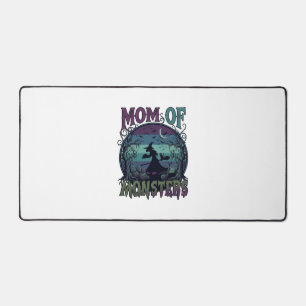 Mum Monsters Halloween Witch Moon Pumpkins Graveya Desk Mat