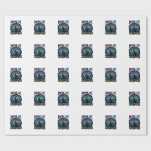 Mum Monsters Halloween Witch Moon Pumpkins Graveya Wrapping Paper