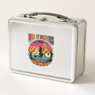 Mum Monsters Halloween Witch Pumpkins Bats_1 Metal Lunch Box