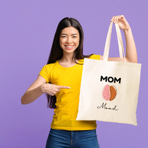 Mum Mood Coffee Brain Minimalist Design Tote Bag