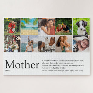 Mum Mother Definition Family Photo Collage Jigsaw Puzzle