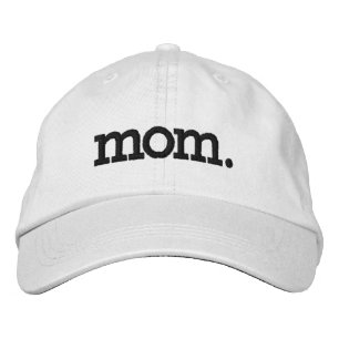 Mum Mother Mummy Black Embroidered Hat