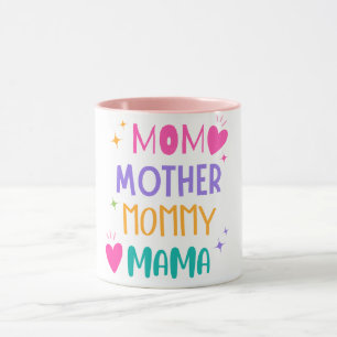 Mum Mother Mummy Mama Colourful Words Mug
