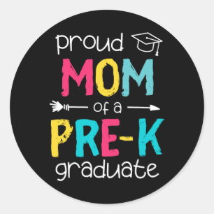 Mum Mother Prek Preschool Family Matching Graduati Classic Round Sticker