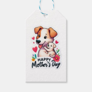 Mum Mothers Day Animal dog Gift Tags
