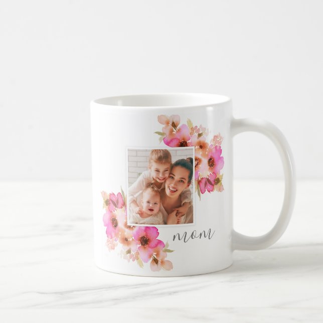 Mum Mother's Day Floral Photo Coffee Mug (Right)