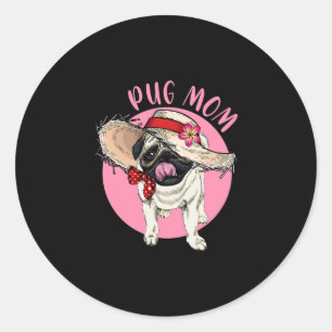 Mum Mother's Day Mama Mummy Mother Pug Classic Round Sticker