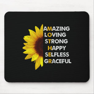 Mum Mother's Day Mum Amazing Loving Strong Best Mo Mouse Mat