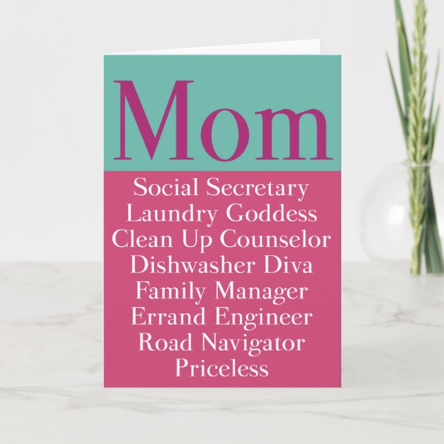 Mum - Mother's Day or Birthday Card (Front)