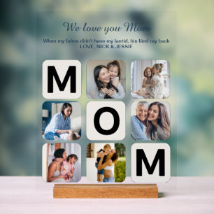 Mum Mother's Day Photo Collage Acrylic Sign