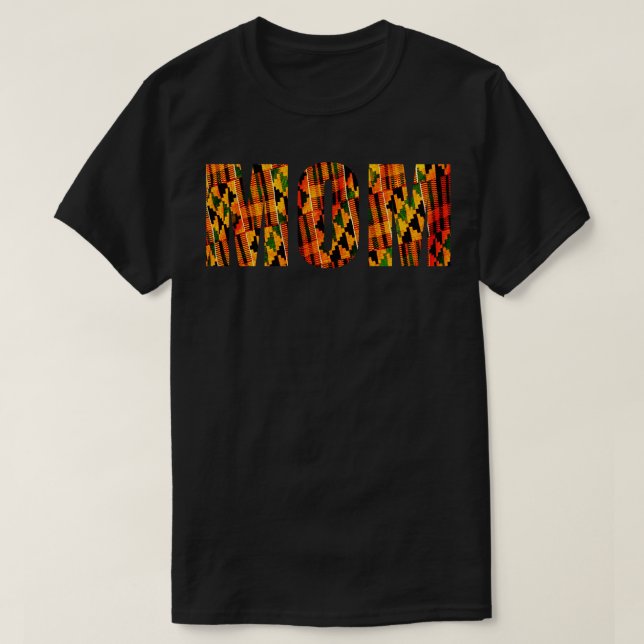 Mum Mothers Kente Pattern T-Shirt (Design Front)