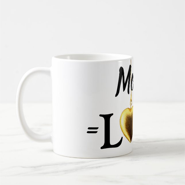 Mum mugs modern mum love golden heart coffee mug (Left)