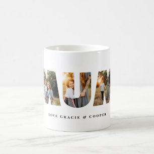 Mum multi photo modern elegant mothers day coffee mug