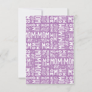 Mum, Mum, Mum - Block Pattern Thank You Card
