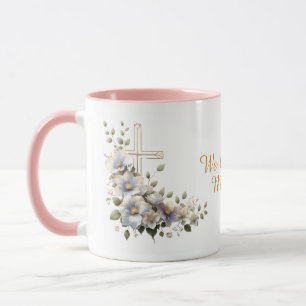 Mum, Mum, Nana, Grandma Elegant Floral Frosted Mug