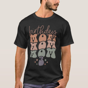 Mum Mummy 3rd Birthday Vintage Third Bday Retro Pa T-Shirt
