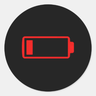 Mum Mummy Low Battery Energy Family Mother'S Day Classic Round Sticker