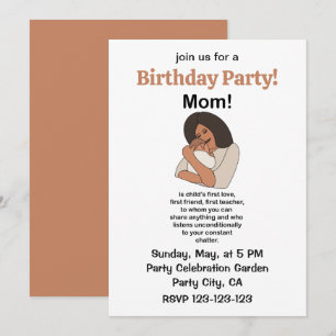 Mum Mummy Mother Quote Birthday Invitation