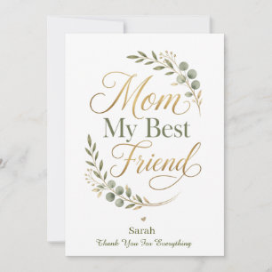 Mum My Best Friend Thank You Card