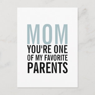 Mum My Favourite Parent Mother's Day Postcard