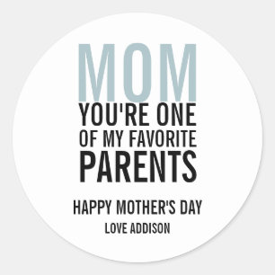 Mum My Favourite Parent Mother's Day Sticker