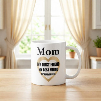 Mum My First Friend Personalised Gift Coffee Mug