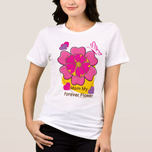 Mum My Forever Flower Design  Tri-Blend Shirt