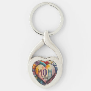 Mum: My Heart, My Home** Key Ring