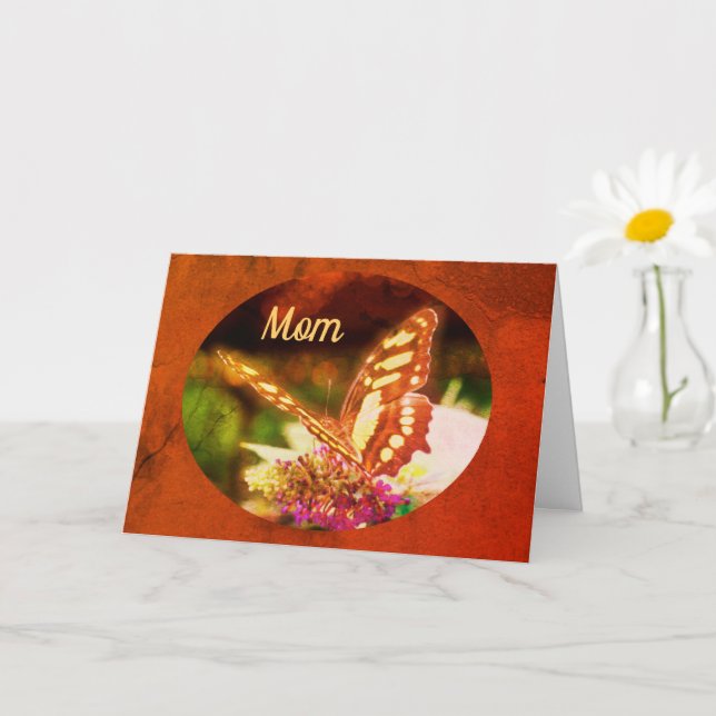 Mum My Hero Butterfly Birthday Card (Small Plant)