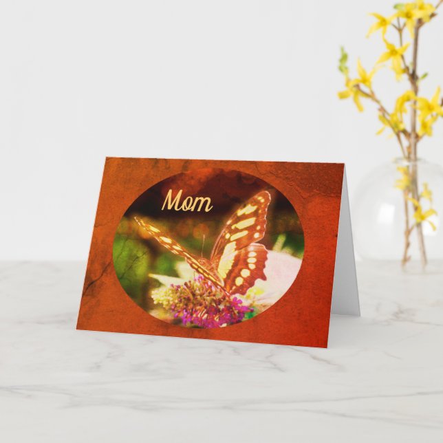 Mum My Hero Butterfly Mother's Day Card (Yellow Flower)