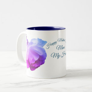 Mum My Hero Mother's Day White Rose  Two-Tone Coffee Mug
