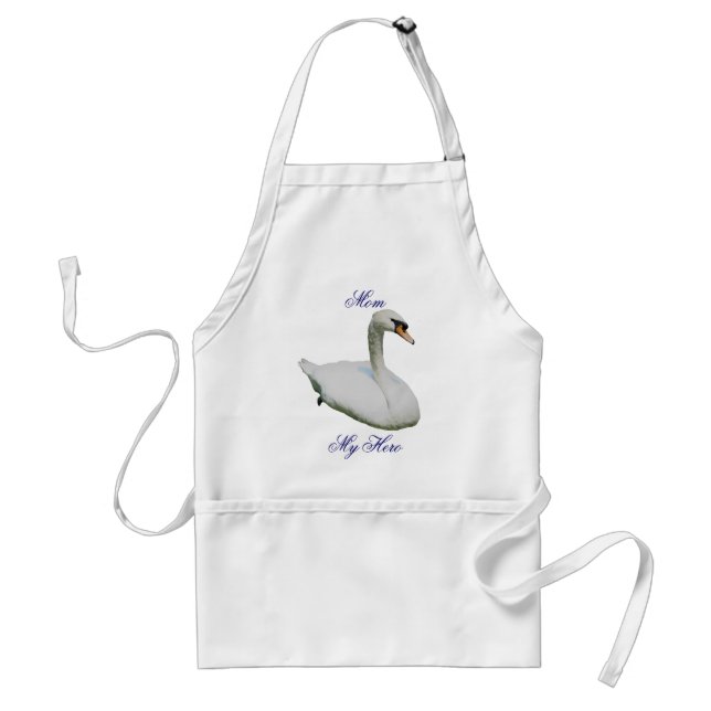 Mum My Hero Regal Swan Nature Photo Apron (Front)