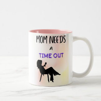 Mum Needs A Time Out - Wine Time Two-Tone Coffee Mug