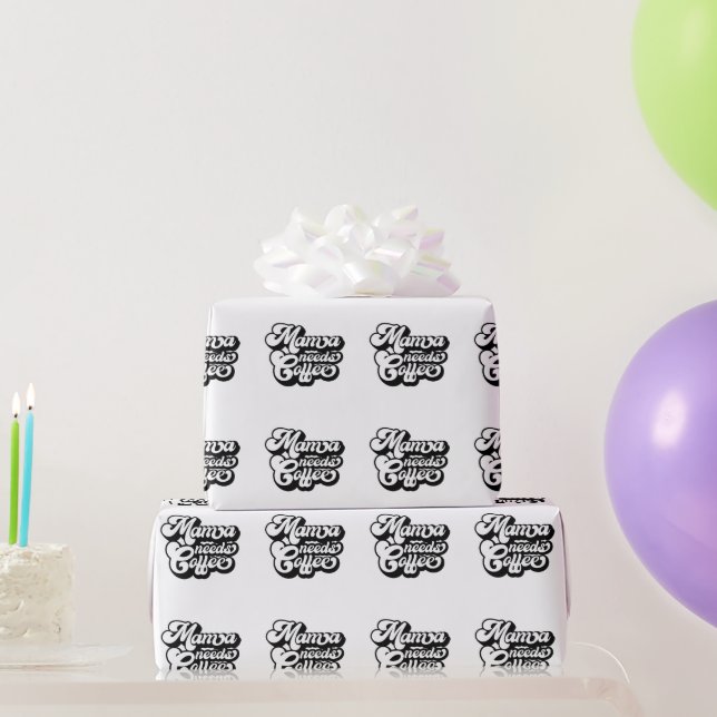 mum needs coffee in the morning   wrapping paper (Party Gifts)